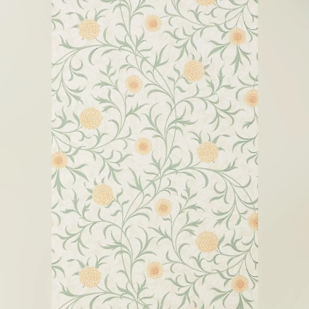 Anthropologie x Morris & Co. Scroll Leaves & Trees Thyme Pear Wallpaper Mural